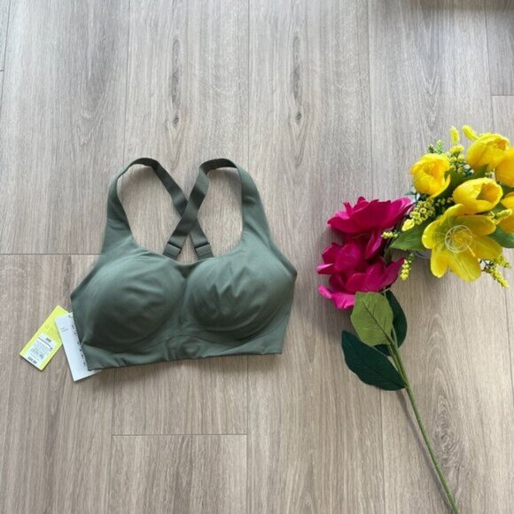 ALL IN MOTION Women’s high support  convertible strap sports bra moss green NWT - Picture 4 of 4